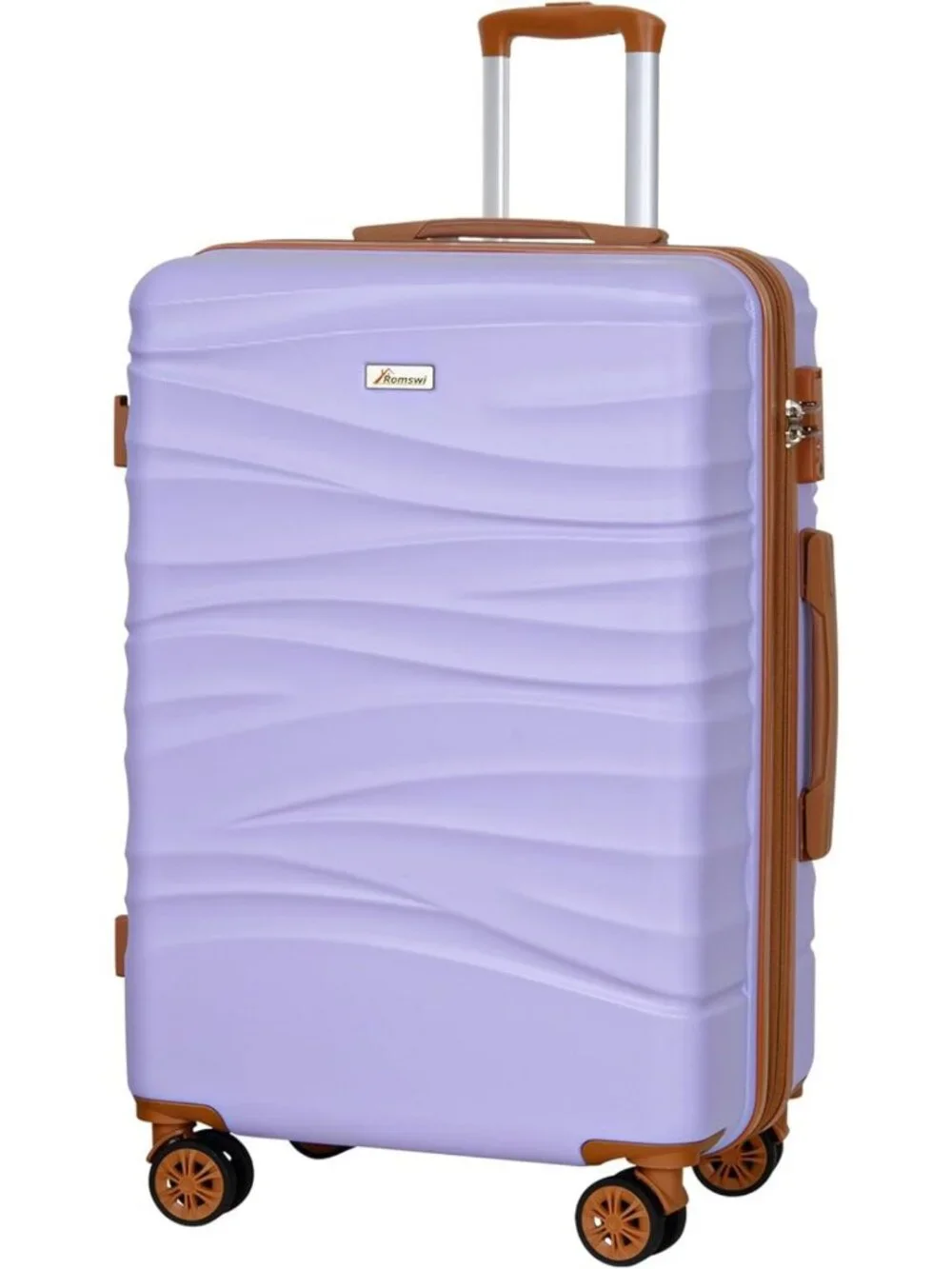 26” Medium Checked Hardshell Luggage - Lightweight, Spinner Wheels, TSA Lock